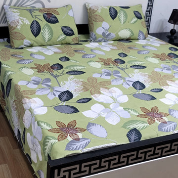 Sherwaan | 3D Crystal cotton single Bed Bedsheets